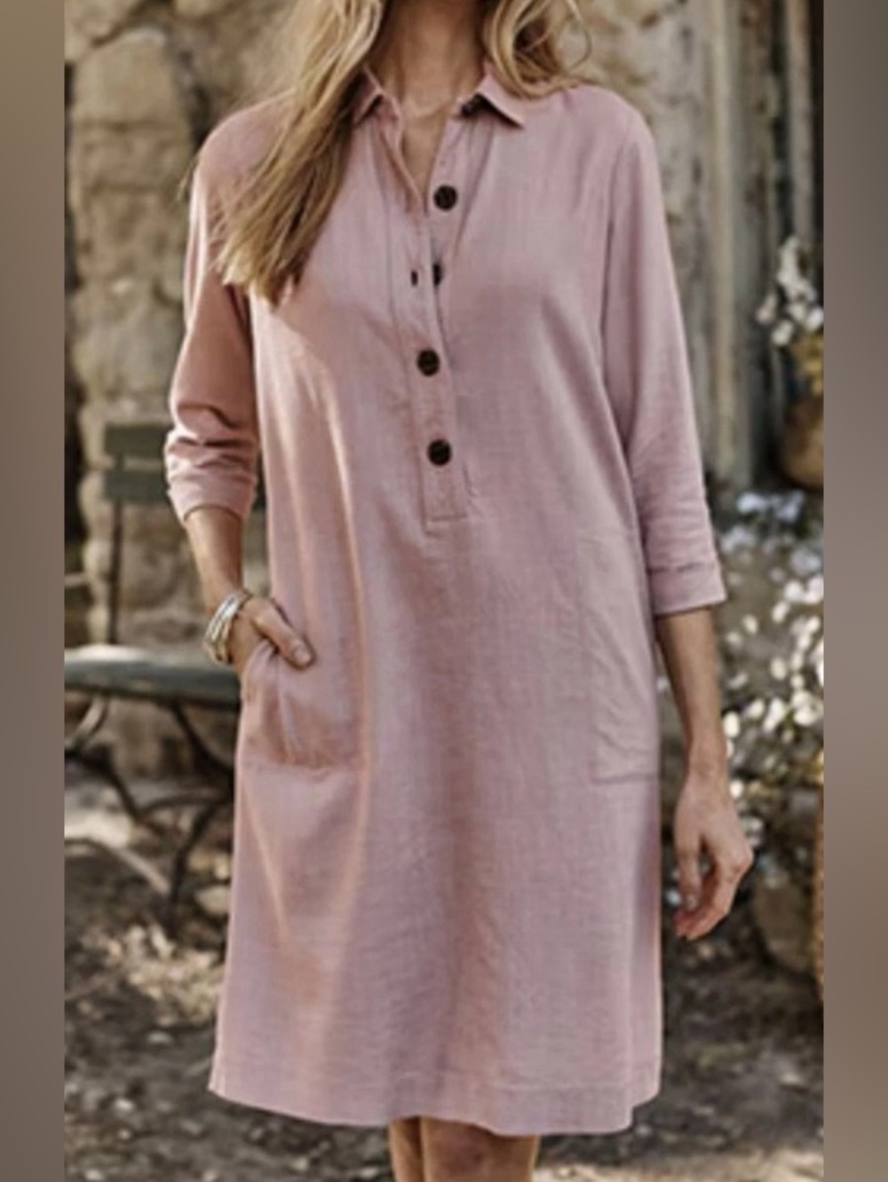 J.Jill - NEW - Soft & Light Linen-Blend Shirtdress